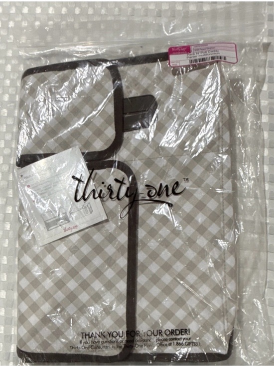 thirty-one Other - thirty-one Taupe and White Gingham pack and pull caddy